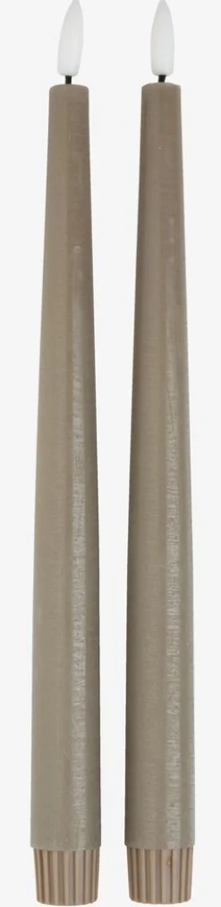 GUDMUNDCandela LED GUDMUND A29cm gris 2 unidades