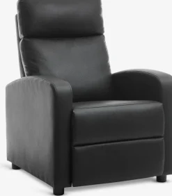 HADRUPSillón reclinable HADRUP polipiel negro