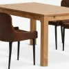 HAGE + PEBRINGEMesa HAGE L150 roble natural+4 sillas PEBRINGE marrón/negro