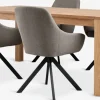 HAGE + ROSTRUPMesa HAGE L190 roble natural + 4 sillas ROSTRUP arena/negro