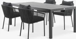HAGEN + GILJAMesa HAGEN L214 + 4 sillas GILJA gris