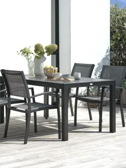 HAGEN + STRANDBYMesa HAGEN L160 + 4 sillas STRANDBY gris