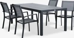 HAGEN + STRANDBYMesa HAGEN L214 + 4 sillas STRANDBY gris