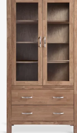 HAGEVitrina HAGE 2 puertas 2 cajones roble natural