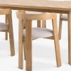 HARESKOV + BOVRUPMesa HARESKOV L200 roble natural + 4 sillas BOVRUP roble