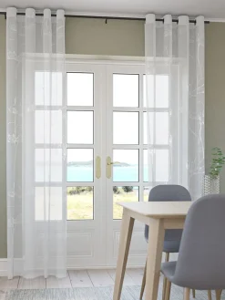 HESSACortina HESSA 1x140x300 plateado/blanco