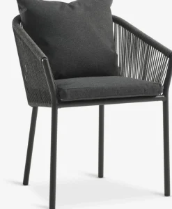 HESTEHAVE + GILJAMesa HESTEHAVE L205/275 negro + 4 sillas GILJA gris