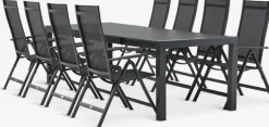 HESTEHAVE + LOMMAMesa HESTEHAVE L205/275 + 4 sillas LOMMA negro