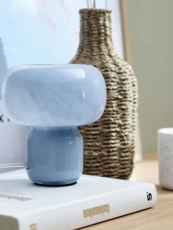 HJARNELámpara de mesa HJARNE Ø16xA18cm azul
