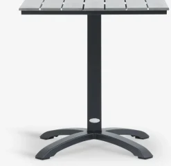 HOBRO + TAGMARKMesa HOBRO L70 gris + 2 sillas TAGMARK negro