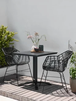 HOBROMesa de balcón HOBRO A70xL70 negro