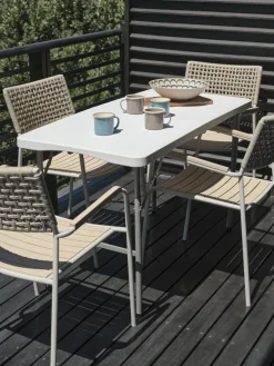 HOLMENMesa plegable HOLMEN A60xL124 blanco