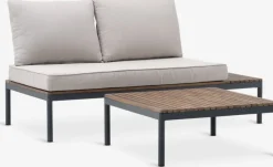 HOUConjunto muebles jardín HOU 2 plazas madera dura