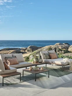 HOUMódulo de jardín HOU chaise longue 2 plazas madera dura
