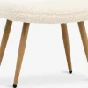 HUNDESTEDReposapiés HUNDESTED felpa blanco crudo/color roble