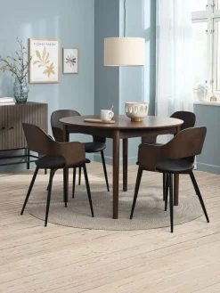 HVIDOVRESilla de comedor HVIDOVRE roble oscuro/negro