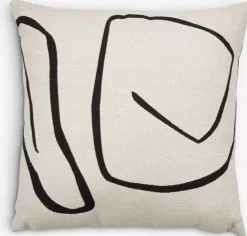 HVITVEISCojín HVITVEIS 45x45 blanco crudo/negro