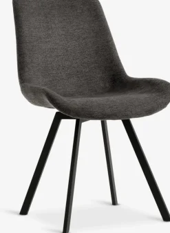 HYGUMSilla de comedor HYGUM giratoria gris/negro