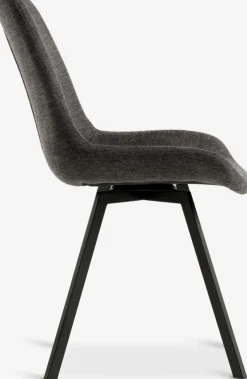 HYGUMSilla de comedor HYGUM giratoria gris/negro