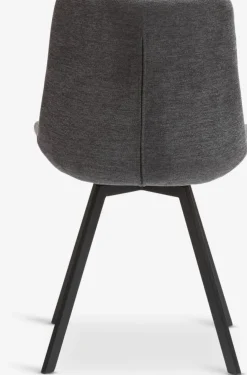 HYGUMSilla de comedor HYGUM giratoria gris/negro