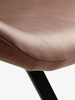HYGUMSilla de comedor HYGUM giratoria polipiel marrón/negro