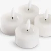 INGEMANVelas pequeñas LED INGEMAN Ø4xA4cm blanco 4 uds temporizador