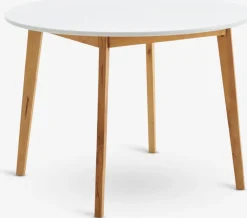 JEGINDMesa de comedor JEGIND Ø105 blanco/natural