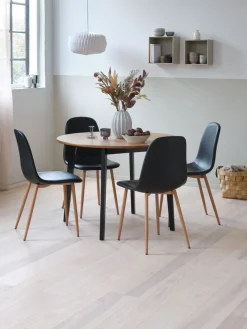 JEGINDMesa de comedor JEGIND Ø105 roble natural/negro