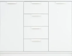 JENSLEVAparador JENSLEV 2 puertas 4 cajones blanco