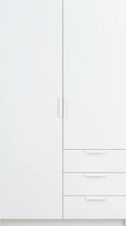 JENSLEVArmario JENSLEV 96x176 2 puertas 3 cajones blanco