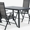 JERSORE + MELLBYMesa JERSORE L140 + 4 sillas MELLBY negro