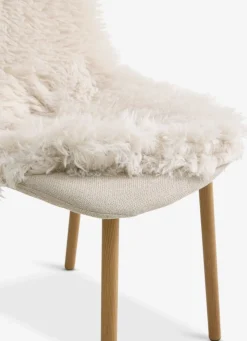 JONSTRUPSilla de comedor JONSTRUP felpa blanco crudo/color roble