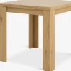 JUNGENMesa de comedor JUNGEN 80x80/160 color roble cálido