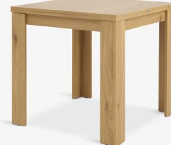 JUNGENMesa de comedor JUNGEN 80x80/160 color roble cálido