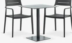 KAPPRUET + INGSTRUPMesa KAPPRUET L65 + 2 sillas INGSTRUP negro