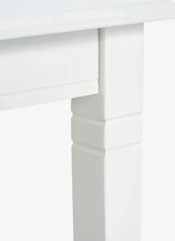 KIRKEBYMesa de comedor KIRKEBY 80x130/220 blanco