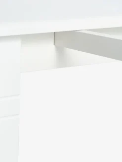 KIRKEBYMesa de comedor KIRKEBY 80x130/220 blanco