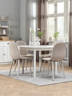 KIRKEBYMesa de comedor KIRKEBY Ø110 blanco