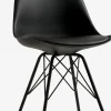 KLARUPSilla de comedor KLARUP polipiel negro/negro