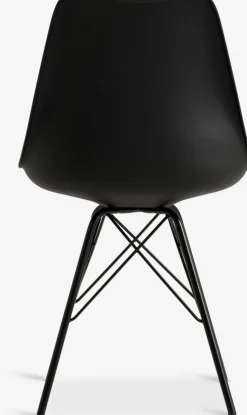 KLARUPSilla de comedor KLARUP polipiel negro/negro