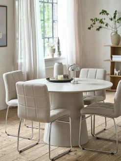 KLIPLEVMesa de comedor KLIPLEV Ø120 color travertino/beis