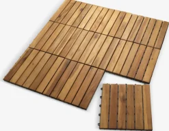 KNEKKANDBaldosa exterior KNEKKAND A30xL30 madera dura 9 unidades