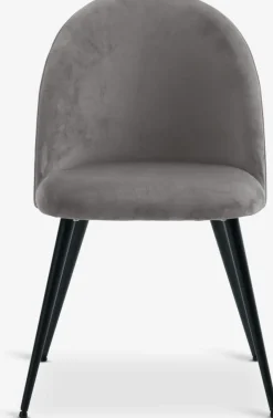 KOKKEDALSilla de comedor KOKKEDAL terciopelo gris/negro