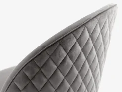 KOKKEDALSilla de comedor KOKKEDAL terciopelo gris/negro