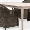 KOLLEN + GAMMELBYMesa KOLLEN L205 madera dura + 4 sillas GAMMELBY gris