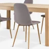 KORSKRO + JONSTRUPMesa KORSKRO L200/326 roble natural + 4 sillas JONSTRUP gris