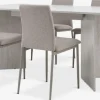 KRONDAL + BRANDEMesa KRONDAL L180 travertino + 4 sillas BRANDE beis