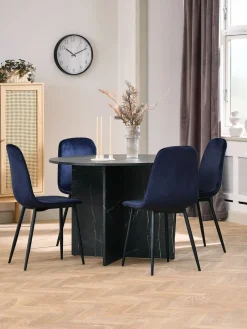 KRONDALMesa de comedor KRONDAL Ø110 color mármol negro