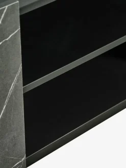 KRONDALMueble TV KRONDAL 2 puertas color mármol/negro