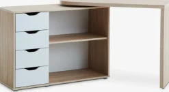 LANGAGEREscritorio LANGAGER 41-107x107-165 color roble claro/blanco